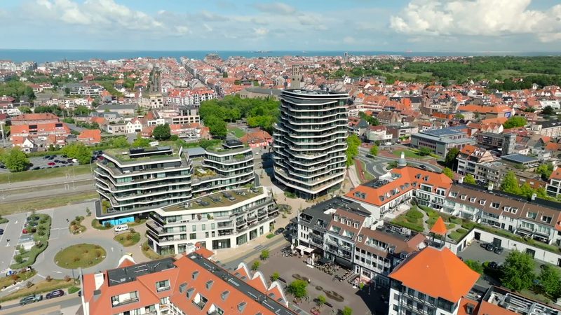 Luchtbeeld van Duinenwater, Knokke-Heist